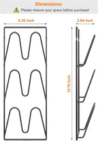 Durmmur 2 Pack Pot Lid Organizer, 6-Tier Lid Holder for Cabinet Door & Wall - Image 6