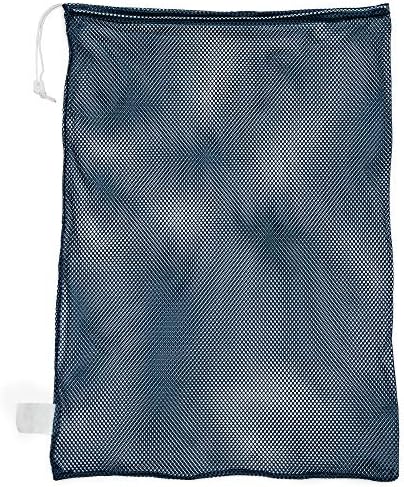 Champion Sports Mesh Equipment Bag – Heavy-Duty Nylon Drawstring Bag with Lock & ID Tag, Breathable Storage Sack for Balls, Swim Gear, Laundry & Toys, Multiple Sizes & Colors by ChampionSports