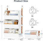 Hanging Closet Organizer Extra Large, Clothes Hanging Shelves for Closet with Divider, Collapsible Closet Storage System, Fabric Storage Bins for Home, Dorm, Rv, Sweaters, Handbags, Underwear, Sock - Image 2