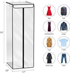Univivi Garment Bags for Hanging Clothes, Cloth Bag 54 In, 2 PCS, Clear - Image 3