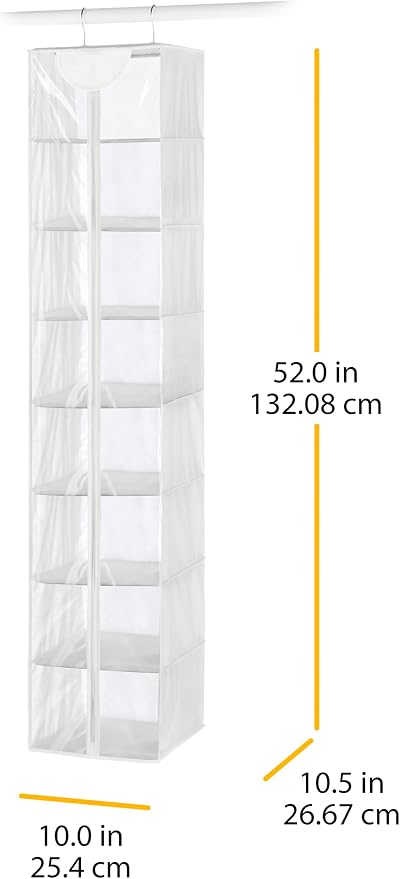 Whitmor Crystal Clear Hanging Sweater Bag - White - Image 3