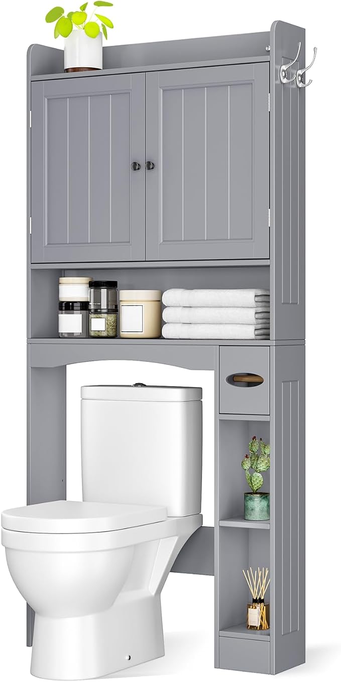 Ahomly Over The Toilet Storage Cabinet, 32.3" W, Espresso - Image 3