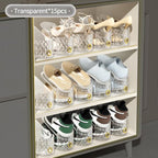 Shoe Slots Organizer, Adjustable 15 Pack Shoe Stacker for Closet Storage, Clear Double Layer Space Saver, Durable and Stackable Shoe Holder for Sneakers Heels and Flat - Image 6