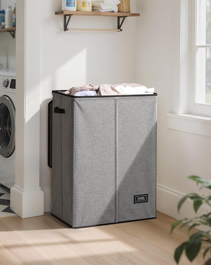 SOLEDI 130L Laundry Hamper with Lid, Large Collapsible Laundry Basket - Image 2