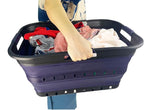 SAMMART 42 (11 Gallons) Collapsible Plastic Laundry Basket, Foldable Pop Up Storage Container/Organizer, Space Saving Hamper, Portable Bin for Dorm Room Bathroom (1, Black/Dark Purple) - Image 7