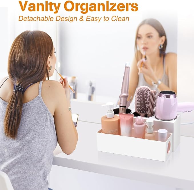 GFWARE Hair Tool Organizer with 3 Stainless Steel Cups, Cooling Hot Tools - Image 3