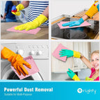 Orighty Microfiber Cleaning Cloth - 24 Pack, Pink Cleaning Rags 12x11 inch - Image 4