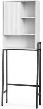 Over The Toilet Storage Cabinet,24" W Bathroom Organizer, White - Image 9