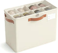 Varhomax Shoe Organizer Box for Closet, Small Fabric Storage Basket Beige by Varhomax
