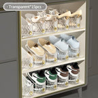 Shoe Slots Organizer, 15 Pack - Adjustable Shoe Stacker for Closet Storage, Clear Double Layer Space Saver, Durable and Stackable Shoe Holder for Sneakers Heels and Flat - Image 6