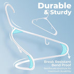 HOUSE DAY White Plastic Hangers 10 Pack, Slim Space-Saving Clothes Hangers - Image 6