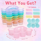 gisgfim 6 Pack Classroom Caddy Organizer with Handle, 6 Compartments, Colorful Clear - Image 2