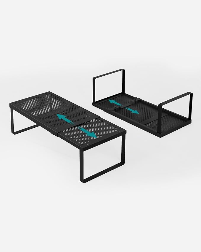 SONGMICS Spice Rack, Expandable Kitchen Countertop Shelf, Steel - Image 7