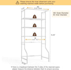 ONBRILL 3 Tiers Expandable Over Washer and Dryer Shelves, White - Image 3