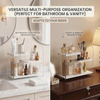 3-Tier Acrylic & Wood Bathroom Vanity Countertop Organizer Shelf - Image 8