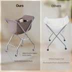 ELYKEN Laundry Basket with Wheels, Collapsible Laundry Hamper, Camel Brown - Image 9
