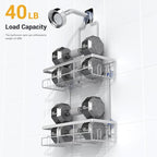 Hanging Shower Caddy Over Showerhead - Rustproof No Drill Shower Organizer - Image 4