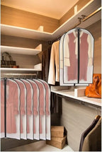 Garment Bags for Hanging Clothes 12 PCS Transparent Waterproof Dustproof Storage for Wardrobe Storage Suit Covers for Closet Cloth Cover Washable Clear Reuse Full Zipper for Suits Gowns 24''x40'' - Image 7