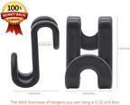 60 Pcs Clothes Hanger Connector Hooks, for Velvet Huggable Hangers, Wooden Hangers, Heavy Duty Space Saving for Closet (Black,60) - Image 2