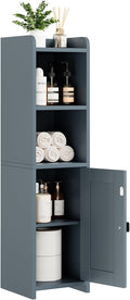 Lomojo Small Bathroom Storage Cabinet Corner, 7.87" Dx7.87 W x31.5 H (Gray) by Lomojo