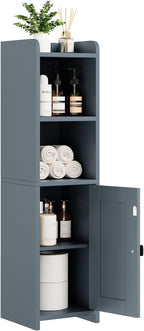 Lomojo Small Bathroom Storage Cabinet Corner, 7.87" Dx7.87 W x31.5 H (Gray) by Lomojo