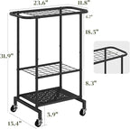 Rolling Garden Tool Organizer, Heavy Duty Steel Yard Tool Rack broom holder - Image 4
