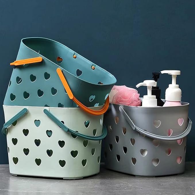 Portable Shower Caddy with handle Plastic Shower Basket Organizer, Grey - Image 2