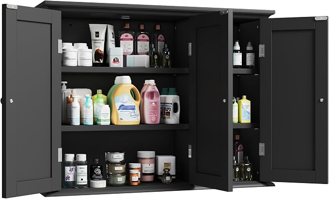 ChooChoo Laundry Cabinet with 3 Doors and Adjustable Shelves - Image 8