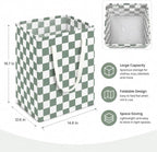 MAIZMZ 3 Pack Sage Green Storage Bins, 14.6"x12.6"x19.7" Waterproof Lining Laundry Baskets for Girls Room, Gifts - Image 5