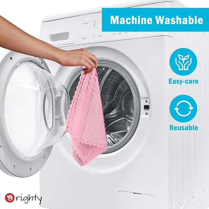 Orighty Microfiber Cleaning Cloth - 24 Pack, Pink Cleaning Rags 12x11 inch - Image 7