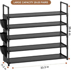 OYREL Shoe Rack 5 Tier 20-25 Storage Capacity Shoes Organizer - Image 3