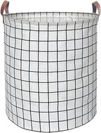 Waterproof Laundry Hamper Collapsible Laundry Basket Leather Handle Laundry Bag Large Clothes Storage Toy Organization for Bathroom Bedroom Laundryroom College Dorms (Laundry Basket-003) by %E2%80%8ETeLUVHome