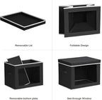 Homsorout Stackable Storage Bins with Lids - Large Decorative Basket with Lids, Fabric Foldable Closet Organizer Bins, Shelf Organizer for Living Room, Dorm, 5 Pack, Black - Image 7