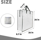 Clear Storage Bags with Zipper and Handles, Blanket Bags For Closet Storage, Moving and Packing Supplies for College, Underbed Storage Organizer for Clothes Pillow Bedding Christmas Wreath - Image 2