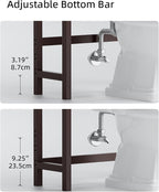 SMIBUY Bathroom Storage Shelf, Bamboo Over-The-Toilet Organizer Rack, Freestanding Toilet Space Saver with 3-Tier Adjustable Shelves (Dark Brown) - Image 6