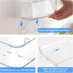 Diesisa Wall Mount Organizer, 2Pc Small Adhesive Cabinet Door Organizer - Image 7