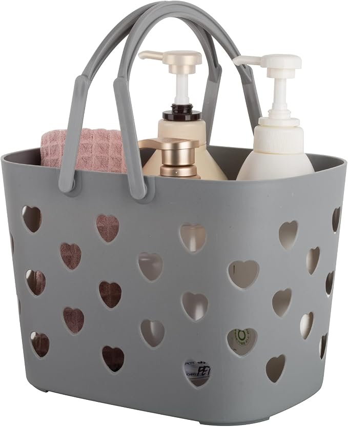 Portable Shower Caddy with handle Plastic Shower Basket Organizer, Grey by Anyoifax