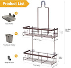 Hanging Shower Caddy Over Showerhead - Rustproof No Drill Shower Organizer - Image 6