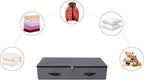 Under Bed Storage Bins with Lids, Closet Organizers, Foldable Under-bed Storage Baskets for Sheets, Clothes, Quilts, Sweaters, Wrapping Paper, 35x16.5x7inch, Black Gray, 1PCS - Image 3