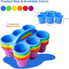 6-Pack Classroom Caddy Organizer with Handle, Vibrant Multicolor - Image 7