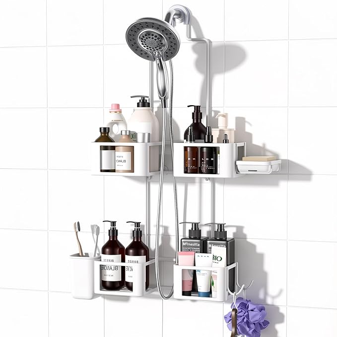 Epicano Shower Caddy for Handheld Showerheads,Stainless Steel, White by Epicano