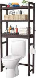 Homykic Over The Toilet Storage, 3-Tier Bamboo Bathroom Shelf, Espresso by Homykic