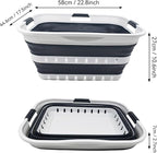 SAMMART 42L (11 gallon) Collapsible Plastic Laundry Basket - Foldable Pop Up Storage Container/Organizer - Portable Basket - Space Saving Hamper (Grey/Slate Grey (Set of 2)) - Image 5