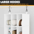 SpaceAid 2 Pack Hanging Closet Organizer and Storage with Dividers, 24 Compartments Hanging Shoe Shelves for Closet, Wardrobe, RV, Garment Rack - White - Image 5