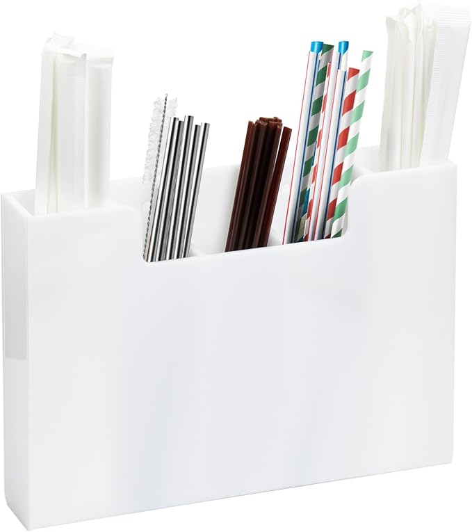 Straw Holder Organizer Dispenser Storage Acrylic for Kitchen Cabinet Door by Weiai
