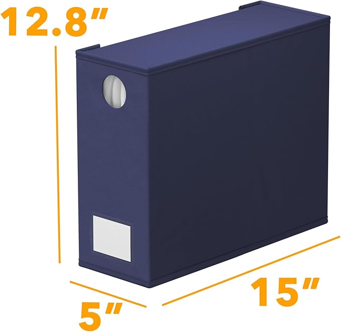 SpaceAid 4 Pack Bed Sheet Organizers and Storage, Foldable Sheet Organizer for Linen Closet, Sheets Set Folder Keeper with Window XL (Queen & King Size) Bedding Container (Navy Blue, 4 Pack) - Image 7