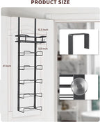 Aetyord Hanging Towel Racks for Bathroom No Drill - 6-Tier Over The Door Bath Towel Storage Organizer for Small Bathrooms - Tiered Back of Door Towel Holder Hanger for Rolled Towels RV Camper Black - Image 7