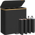 SONGMICS Laundry Hamper with Lid, 225L Laundry Basket，4 Compartments by Unknown