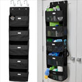 GORILLA GRIP Over The Door Organizer Storage, 5 Deep Hanging Shelves, Holds 50lbs, Closet Organizers Shelf for Bedroom, Shoes, Bathroom, Nursery, Dorm Essentials, 3 Metal Hooks, 58x15 Inches, Black by Unknown
