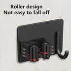 6Pcs Mop Broom Holder No Drill SUS304 Stainless Steel, Heavy Duty Tool Organizer Rack Rake and Shovel Handle, Storage Rack Self Adhesive for Bathroom, Laundry, Kitchen, Garage, Garden - Image 3
